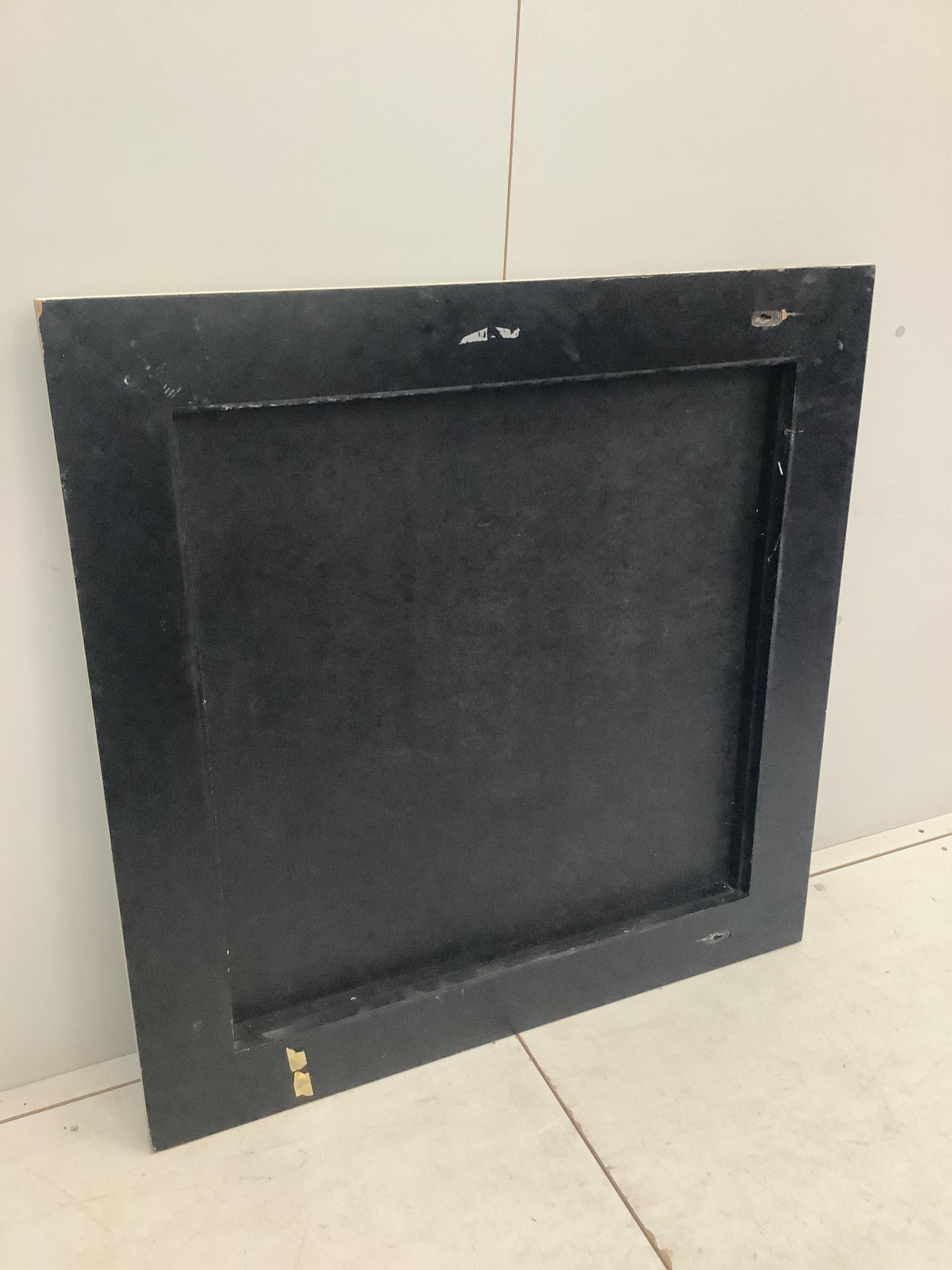 A modern rectangular marginal plate wall mirror, width 98cm, height 99cm